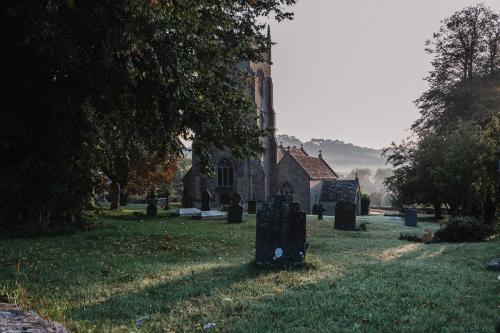 View from churchyard to Charlton Gorse.