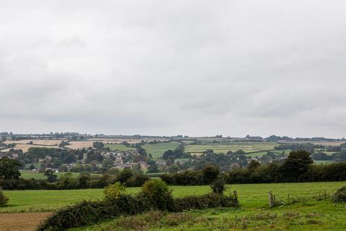 View of Charlton Horethorne showing the village, Cleeve, Harvest Lane.
